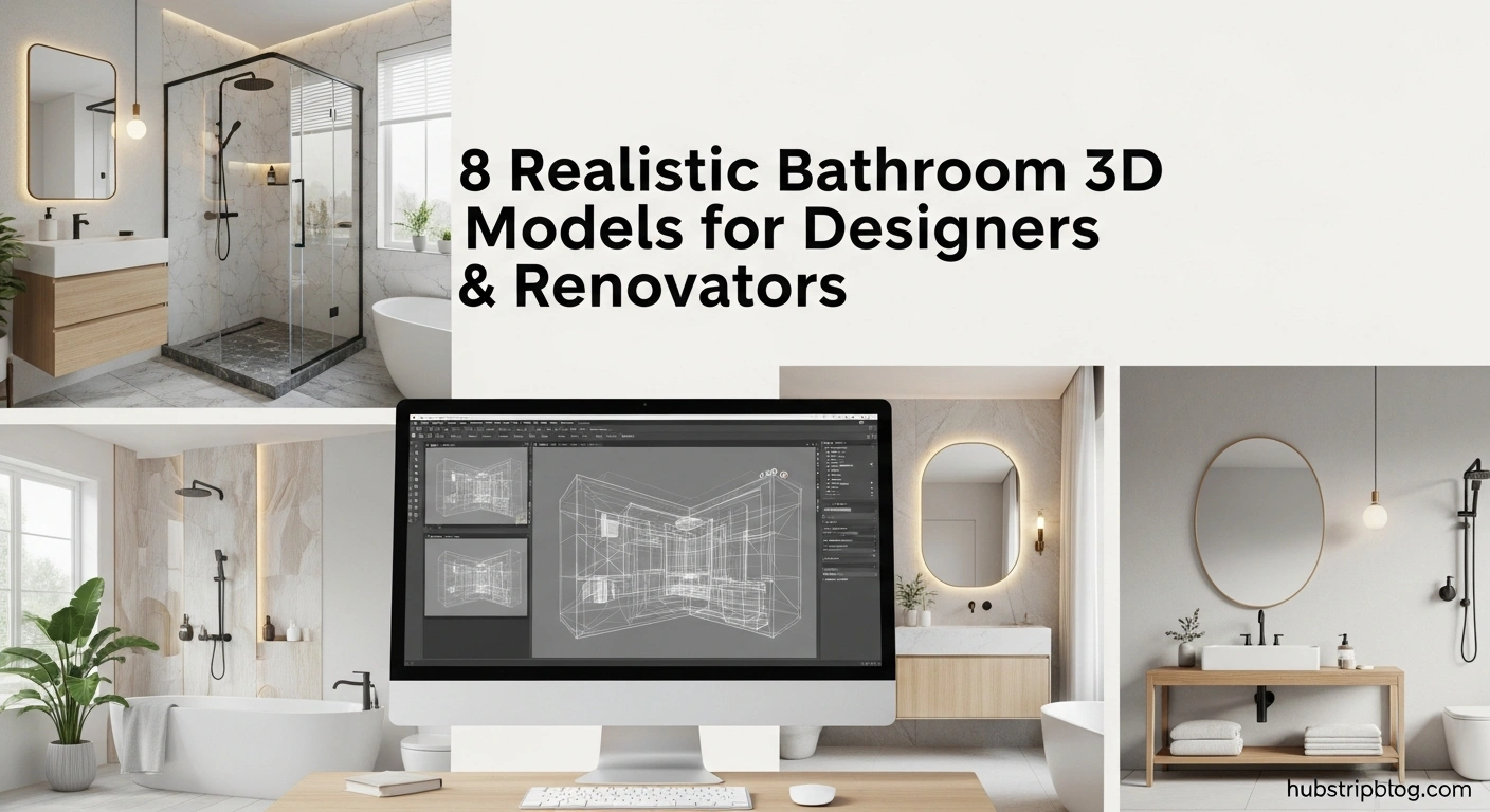 8 Realistic Bathroom 3D Models for Designers & Renovators New 3 Realistic Bathroom 3D Models