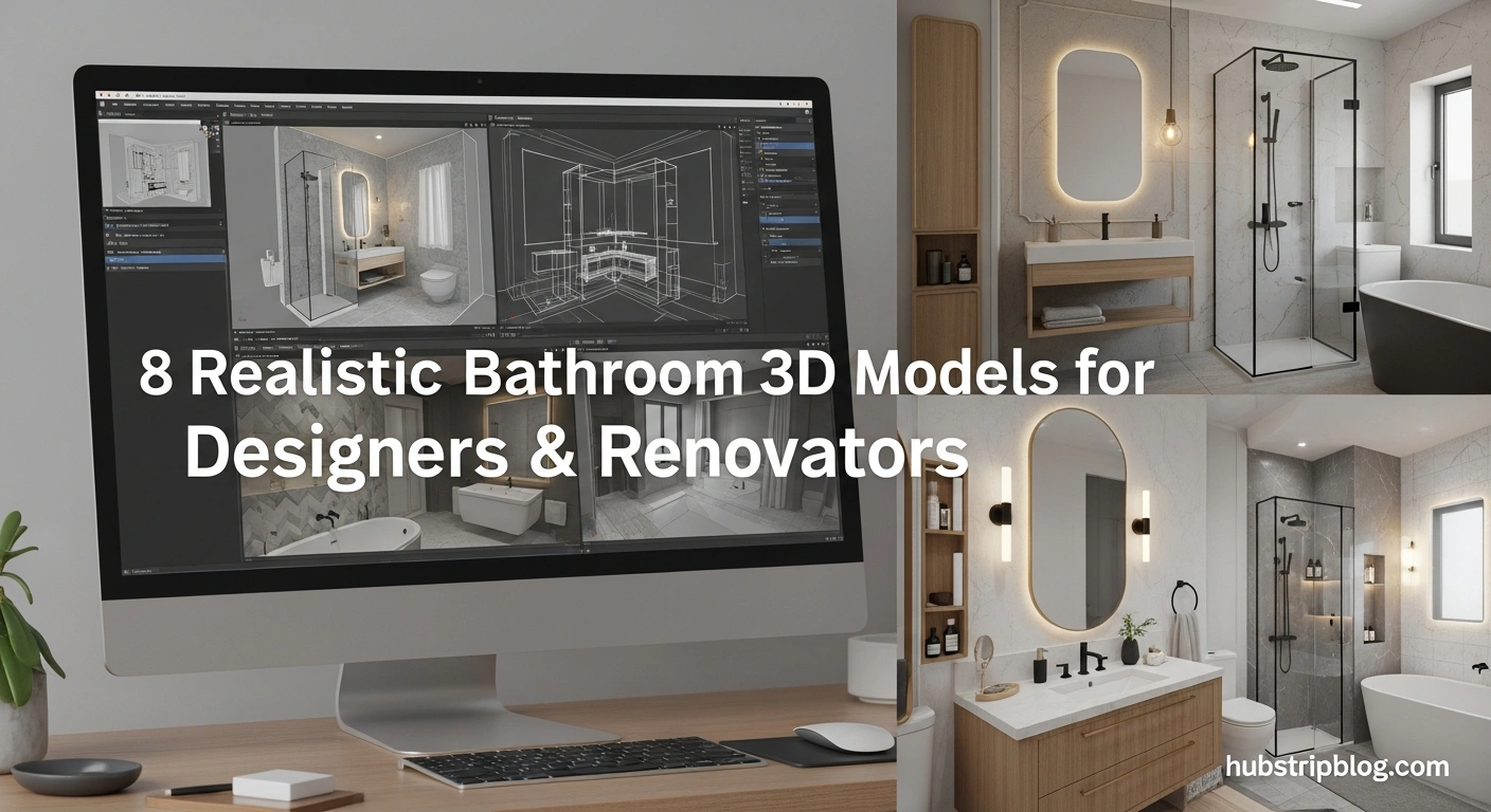8 Realistic Bathroom 3D Models for Designers & Renovators New 2 Realistic Bathroom 3D Models