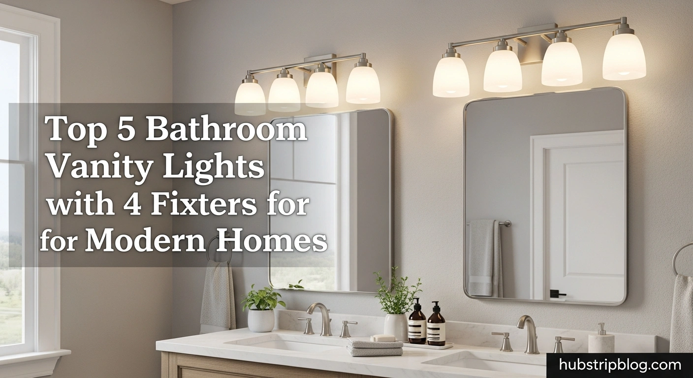Bathroom Vanity Lights with 4 Fixtures